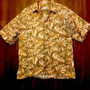Pierre Cardin XL Floral Camp Shirt Cotton